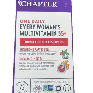 Woman’s Multivitamin 55+ Brand New Exp 5/27 new chapter whole foods